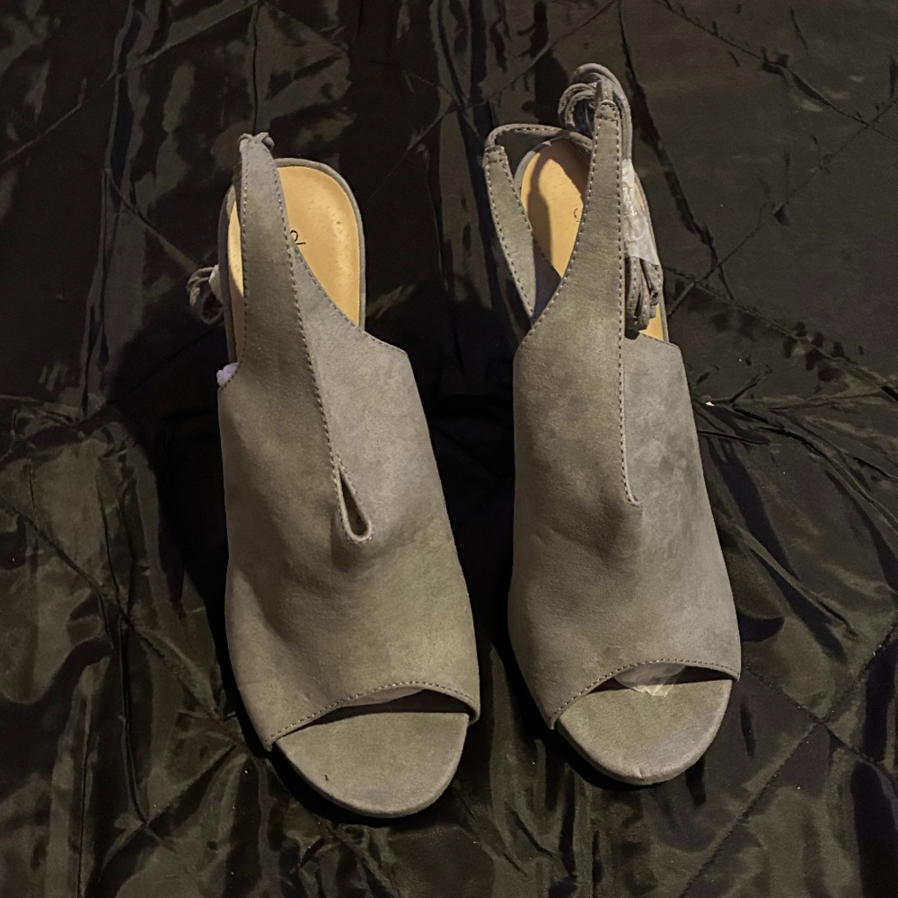 Open toe booties